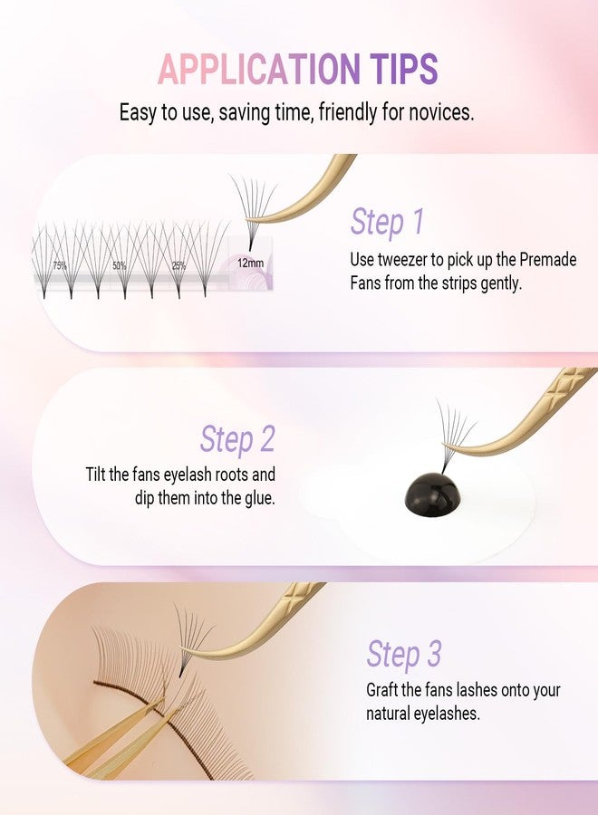 نجراكو وصلات رموش جاهزة من ناجاراكو، وصلات رموش كثيفة جاهزة، 120 خصلة، 6D، 0.07D، تجعيد، 8-15 مم، مزيج من سيقان حادة وضيقة، قواعد رفيعة مدببة، وصلات روسية جاهزة، وصلات رموش كثيفة جاهزة. - Image 5